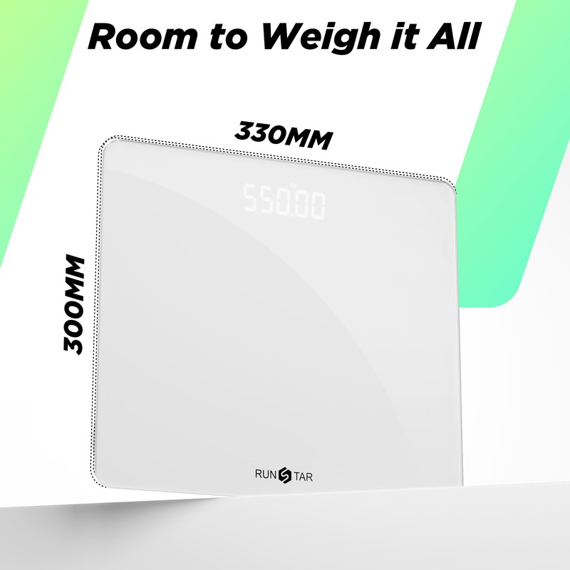 550lb Scale for Body Weight with Ultra-Wide Platform and Large