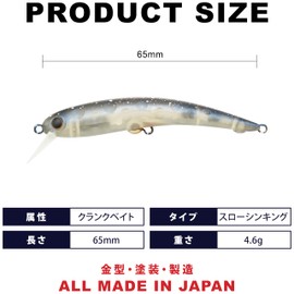 Lucky Craft Wow 65 Long Max SS FISHER Lure (0842 Goma Sherbet II)