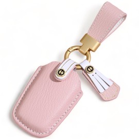 [smasol] New Harrier 80 Series Corolla Cross Late 2023 Yaris Cross Key Case Prius 60 Series Rank 250 Series 300 Series Crown Crossover Sports Key Cover Genuine Leather Smart Key Case, Dull Pink /