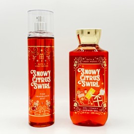 Snowy Citrus Swirl Bath and Body 2-Piece Bundle | Fine Fragrance Mist and Shower Gel