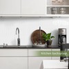 White Long Hexagon Tile Peel and Stick Backsplash, 10 Sheets