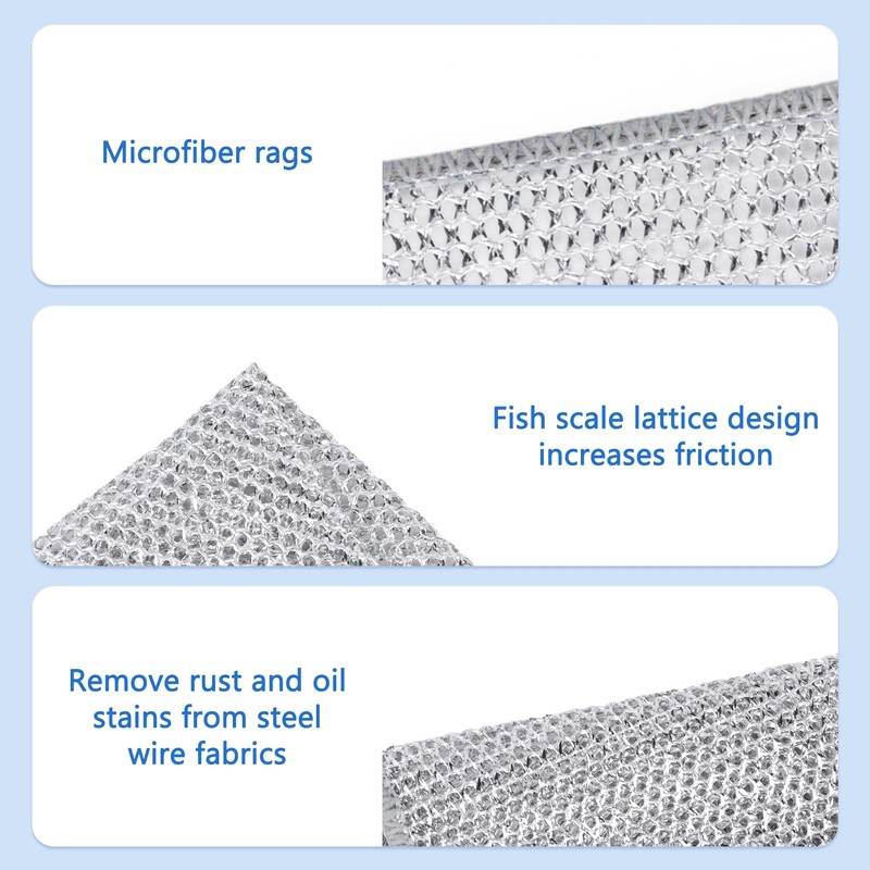 Aidoclip 30pcs Set Non-Scratch Steel Wool Dishcloth - Multi-Use Kitchen