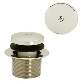 Westbrass Tip-Toe Coarse Thread Tub Trim Set with 1-Hole Overflow Faceplate, Polished Nickel, R93-05