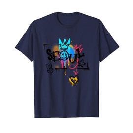 Seoul South Korea: Spray Paint Typography Doodle T-Shirt