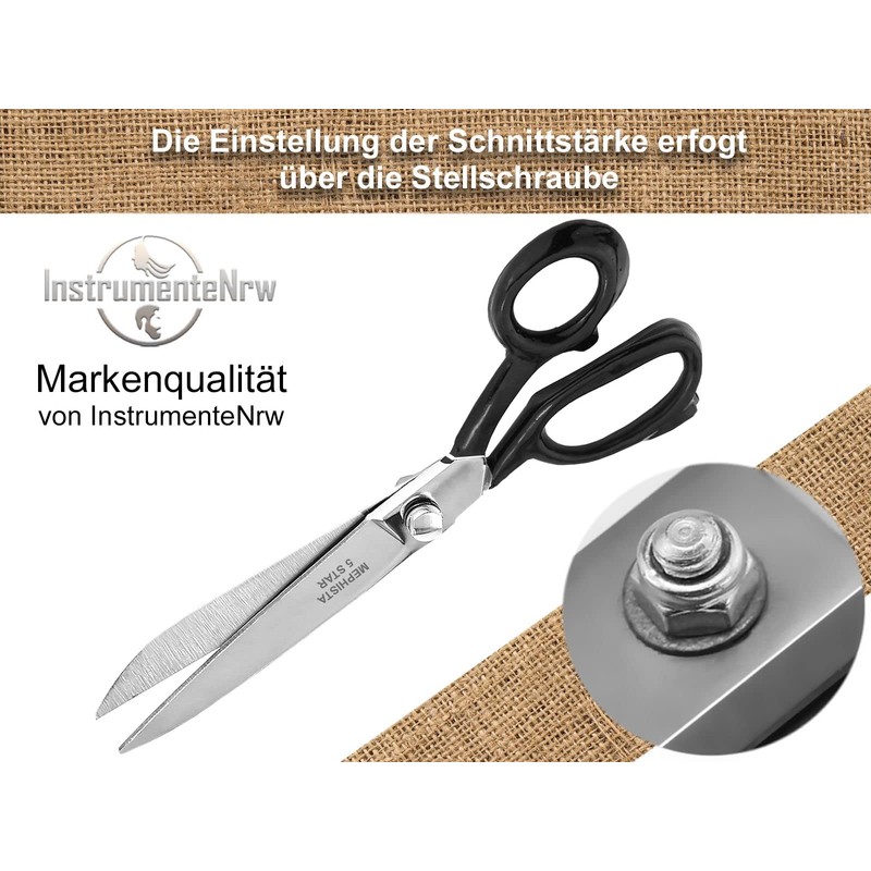 InstrumenteNrw Deutschland Schneiderschere Premium mit Gummierten Super Soft Griffen (8
