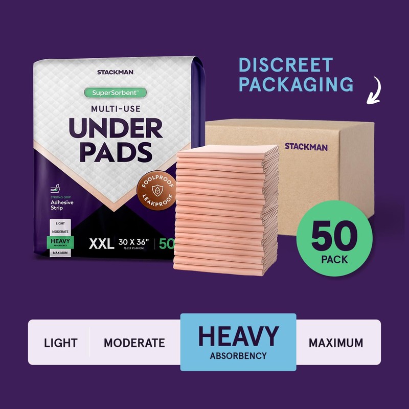 Heavy Absorbency Bed Pads, XXL Disposable 30 x 36 Chucks