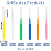 benlidoner Pack of 66 Interdental Brushes, Interdental Brushes in 6