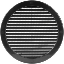 HVAC OV ø8" Inch Black Plastic Round Soffit Vent - Air Vent Louver - Grille Cover - Built-in Screen Mesh - HVAC Ventilation - Fresh Air Exchange in Your Household