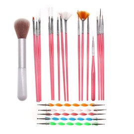 Juego de pinceles de pintura de uñas para pintura de uñas acrílica, brocha para polvo de uñas, selector de diamantes de imitación para cristales Sutds Gems, herramienta de decoración de uñas