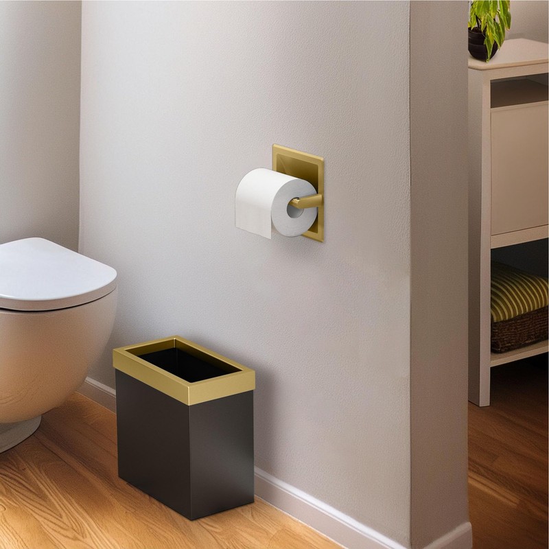 Gatco 753 Recessed Pivoting Toilet Paper Holder, Wall Mounted, Heavy