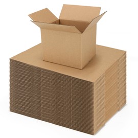 ZBEIVAN Shipping Boxes Mailers 5x4x4 inches Corrugated Cardboard Small Packing Kraft Moving Mailing Box, Pack of 40