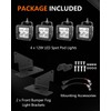 ADTOPI 3 Inch LED Spot Pod Lights and Hidden Front