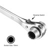 uxcell 19 x 24mm 12-Point Scaffold Podger Ratchet Spanner Ratcheting