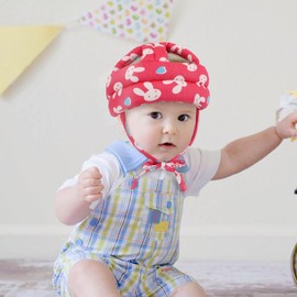 Baby Safety Helmet Toddler's Bumper Helmet Hat, Hot Pink Rabbit