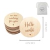 Pequeño Baby Monthly Milestone Wooden Circles, 14 Newborn Photography Props