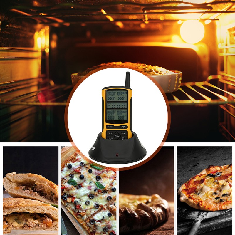 Dual Probe Wireless Transmission BBQ Thermometer Food Thermometer Kitchen Cooking