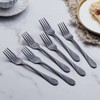 Black Dinner Fork Set, Seeshine 7.8-inch Stainless Steel Shiny Black