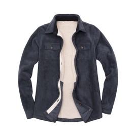 ThCreasa Womens Flannel Shirt Jacket Lined,Sherpa Fleece Lined Button Up Regular Fit Womens Flannel Jacket Dark Grey XL