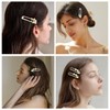 CURASA Rhinestone Pearl Bow Hair Clips For Women Girls 4PCS