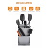 Seasky Porta Cubiertos 8 Compartimentos Soporte Tapa Ollas 2 Caras