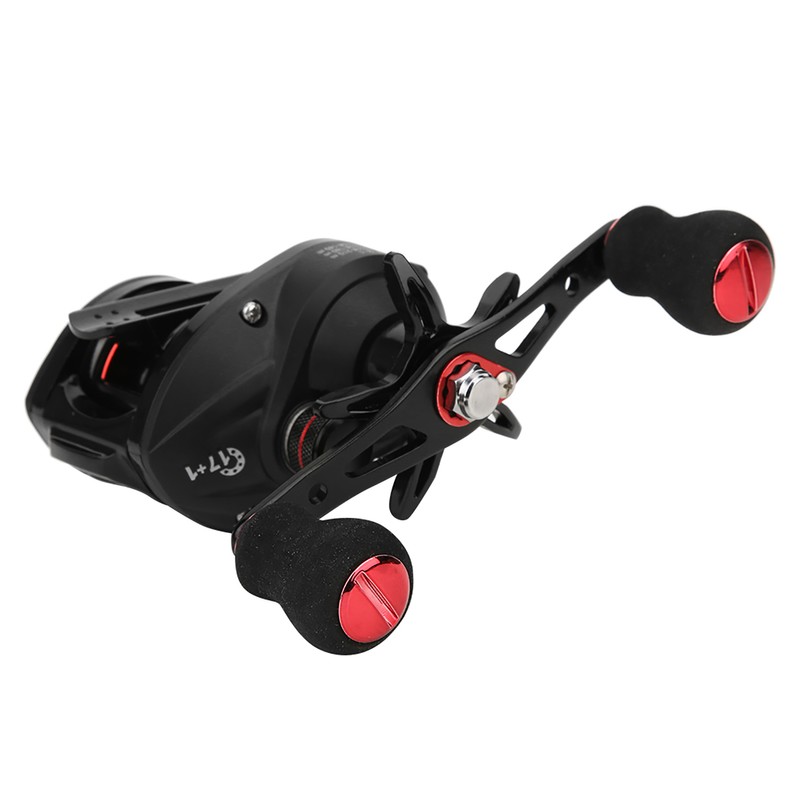 Black Red Metal Spool Magnetic Brake Fishing Casting Reel Fish