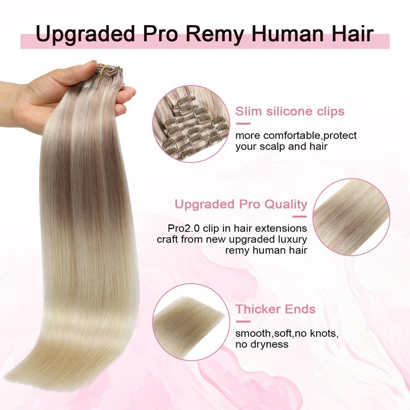 Sweetmet Pro2.0 Real Human Hair Extensions Clip ins 120g Thick