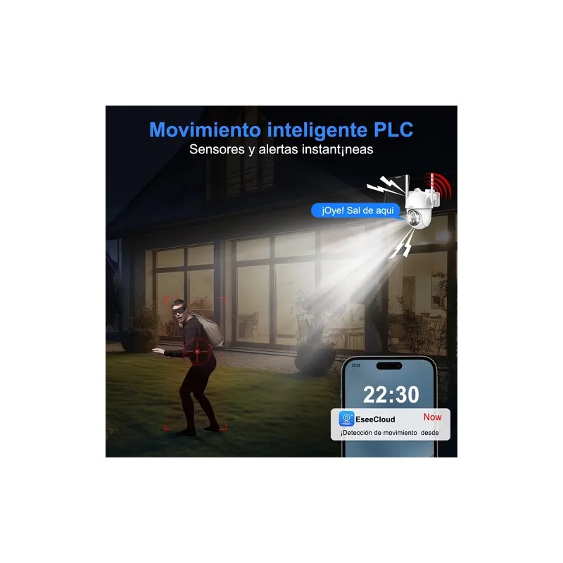 OJO 4G Cámara Vigilancia Exterior SIM Solar Inalámbricos 8MP Cámara