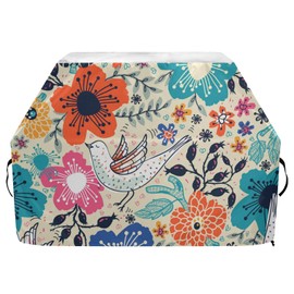 GOODOLD Cubierta de parrilla de pájaros de flores coloridas para parrilla al aire última intervensión de 65 pulgadas, cubierta de parrilla de gas resistente, cubierta de barbacoa impermeable para Weber, Char-Broil, Nexgrill y más