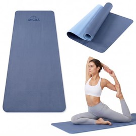 Tapete de Yoga Antideslizante 183 x 61CM, Tapete para Ejercicio de Material TPE Ecológico, Tapete de Pilates Fitness de 6 mm de espesor, Portátil Este