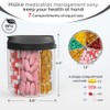 HIONXMGA Travel Pill Organizer with 7 Compartments