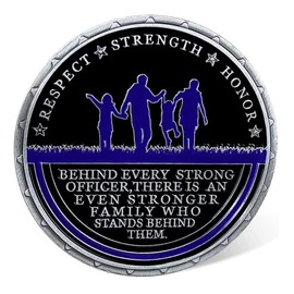 American Police Challenge Coin Thin Blue Line Coin Police Gifes (Single Coin)
