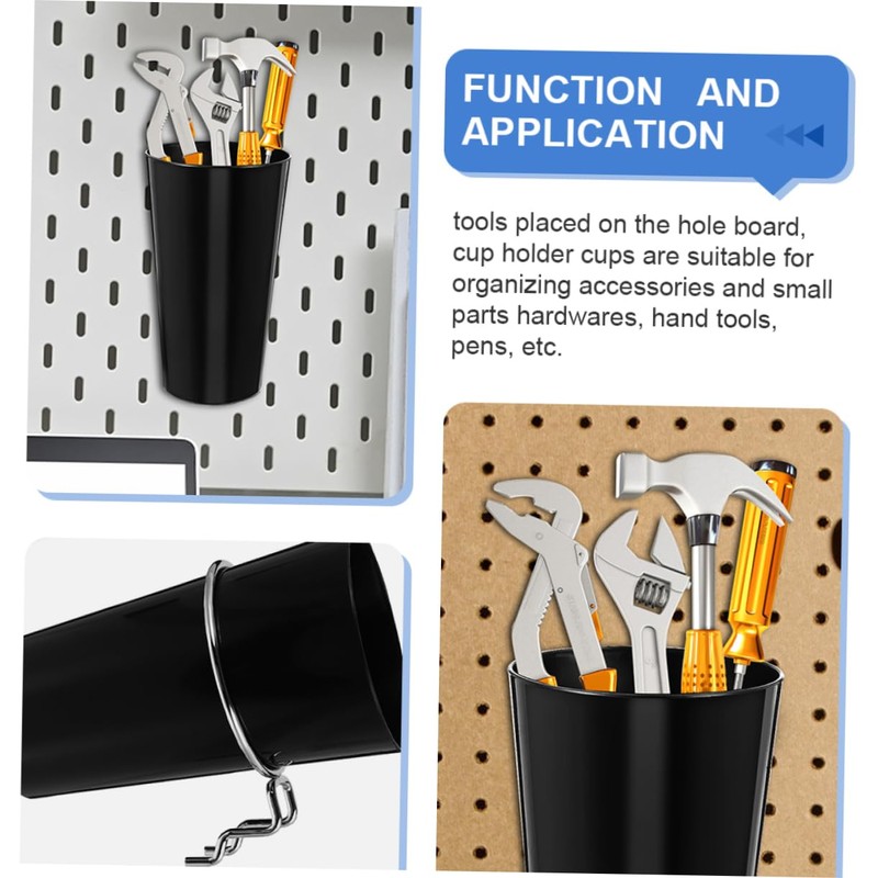 KONTONTY 4 Sets Multifunctional Pegboard Hooks and Cups Kit and