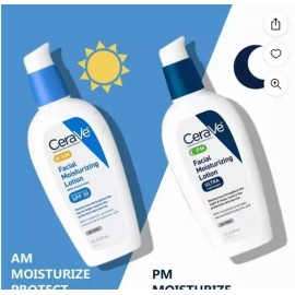 CeraVe Day & Night Face Lotion Skin Care Set | Contains AM And PM Moisturizer