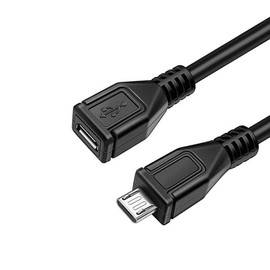 Panlouting Micro USB Kabel für Tablet und Handy | 30cm | 5-Pin OTG Verlängerungskabel Stecker auf Buchse | Ladekabel Datensynchronisationskabel