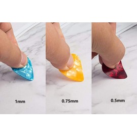 60Pcs Guitar Picks with One Holder, T Tersely Guitar Plectrums For Your Electric, Acoustic, or Bass Guitar 0.5mm 0.75mm 1mm,Mixed Colors (60-Packs)