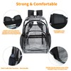 KUI WAN Clear Backpack, Clear Bag Stadium Approved Large Clear