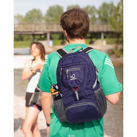 WATERFLY - Mochila pequeña y ligera, plegable, de 20 l, ultraligera, plegable, para viajes, senderismo, camping, mochila de día para hombre y mujer