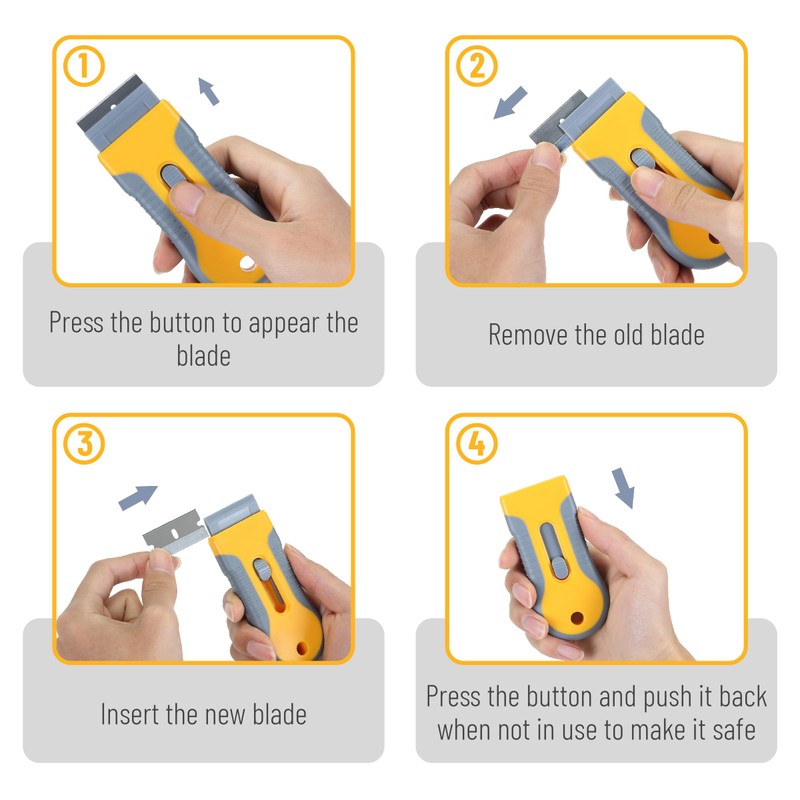 Bates- Razor Blade Scraper Set, 2 Pack, 1.5" & 4"