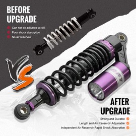 GZYF 320mm 12.5" Pair Universal Rear Air Shock Absorbers Suspension for Suzuki for Yamaha for Kawasaki ATV Go Kart Quad Dirt Sport Bikes,Purple