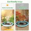 AMZtime AISITIN Solar Bird Bath Fountain with 6 Nozzles, Solar