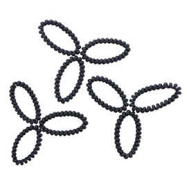 Black Coil Hair Ties - Sets (9 Pack)