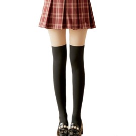 YAXAMING Kawaii Tights Cat Stockings Pantyhose Cartoon Bunny Socks Women Girls Cute Animal Mock Knee Nude High Thigh Tattoo Patterned Hosiery Leggings 1 Pack No Cartoon