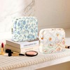 ZLFSRQ Small Quilted Makeup Bag for Purse Mini Quilted Pouch