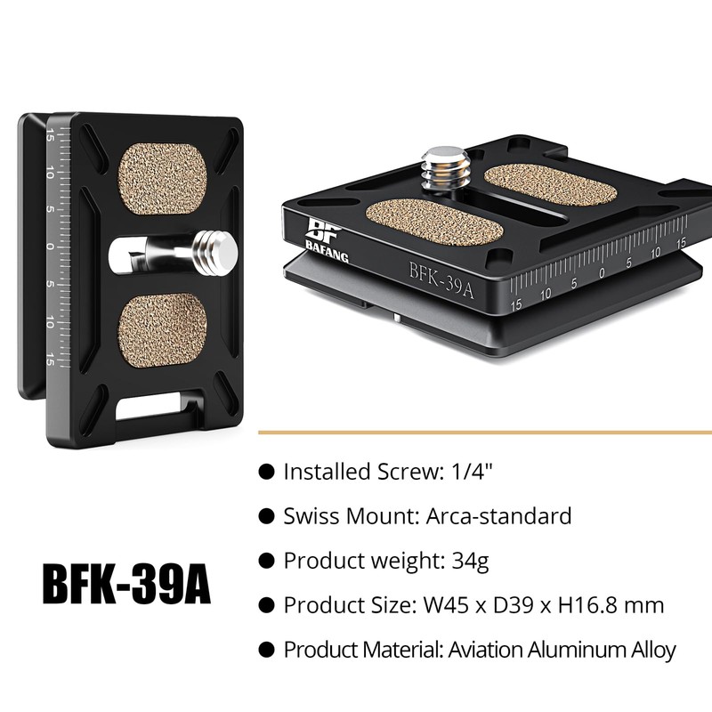 Sea frogs Professional Arca-Swiss Quick Release Plate - Aircraft Aluminium