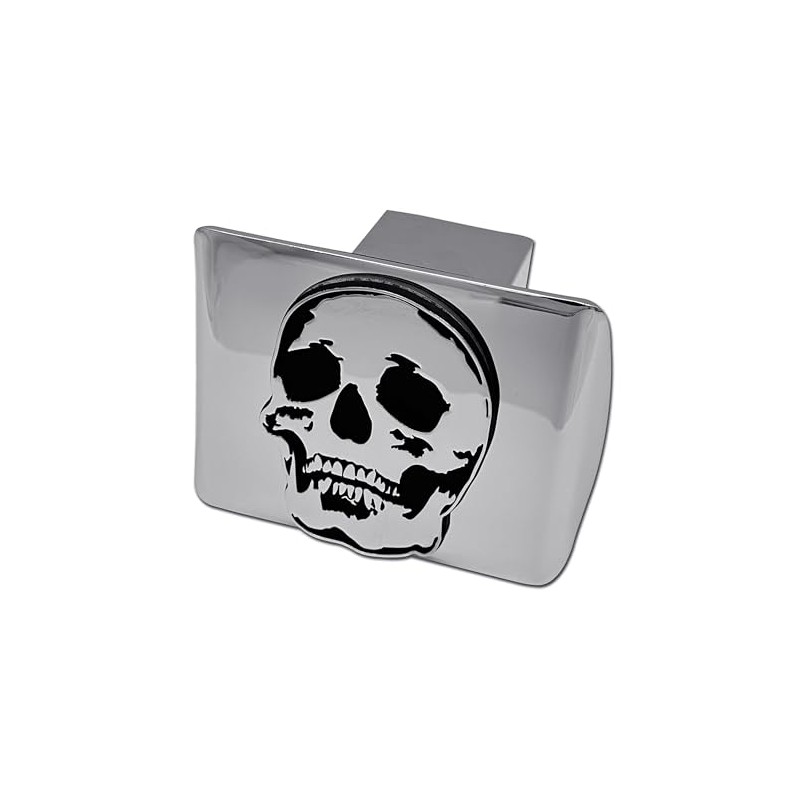 MetalHead Skull Chrome Metal Hitch Cover