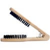 Professional Hair Straightening Comb, Double Brush Wooden Salon Hairdressing Anti-static