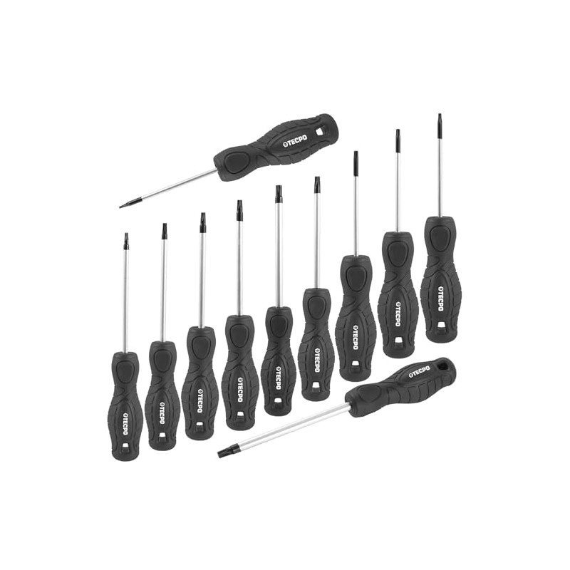 TECPO Screwdriver Set 11 Pieces Magnetic Screwdriver in High-Quality S2