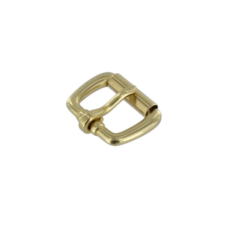 B1187 Natural Brass, Roller Buckle, Solid Brass-LL, 1"