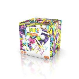 Meli Stick Pink 150-150 Colourful Stik Building Blocks for Creative Constructions - Includes Balls and Sticks