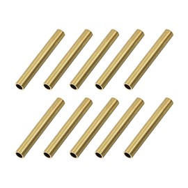 TA-VIGOR 10Pcs Brass Round Tube, 4mm OD 0.5mm Wall Thickness 30mm Length Metal Seamless Straight Tubing for Home, Refrigerator Capillary Tube, Oil Circuit Hydraulic System, Craft Decoration